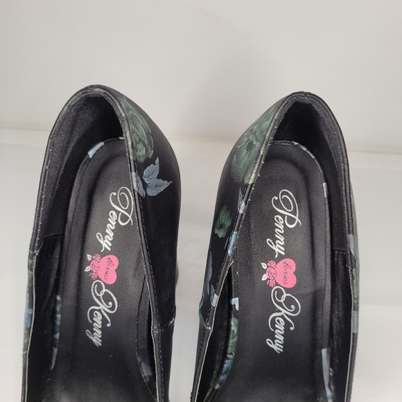 Penny Loves Kenny Floral Block Chunky Heels Size 8 - Picture 3 of 6
